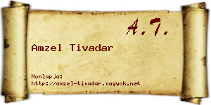 Amzel Tivadar névjegykártya