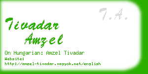 tivadar amzel business card